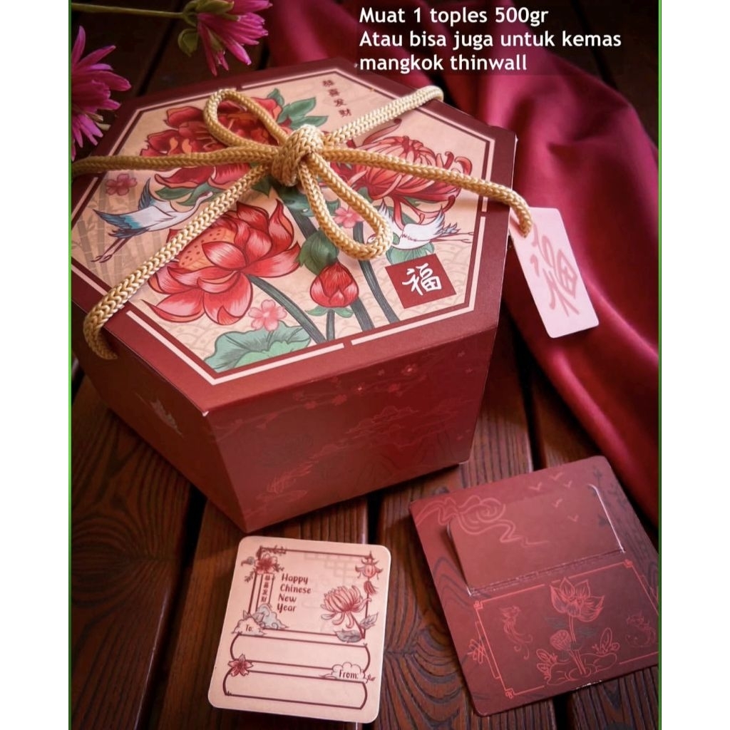 Box Imlek Packaging CNY Toples Bulat Gift Kemasan Hampers | TBL HUARU 1