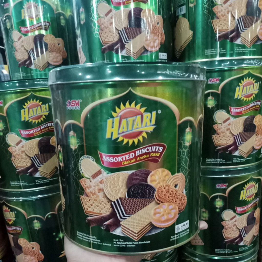 Biskuit kaleng Hatari Assorted bulat