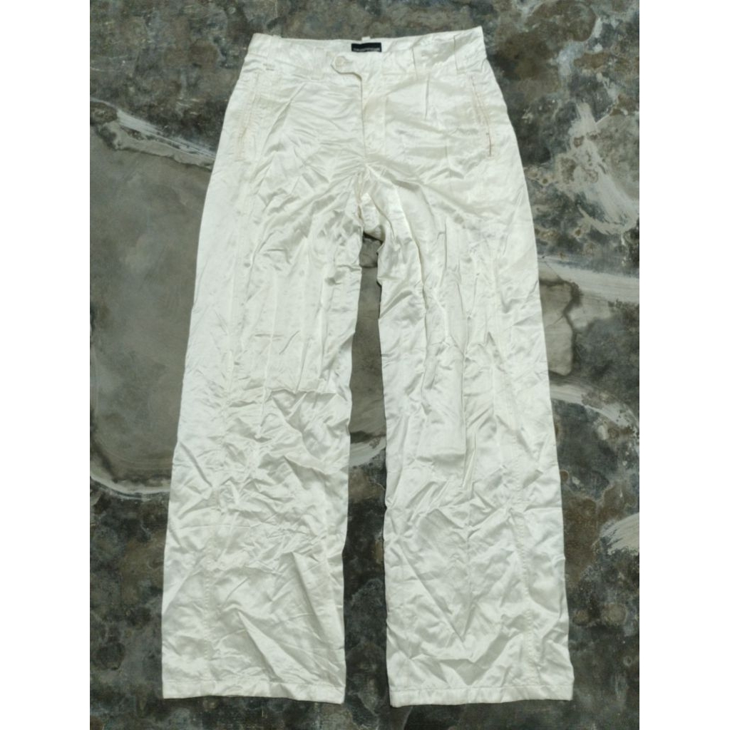 Armani Wide Leg White Pants