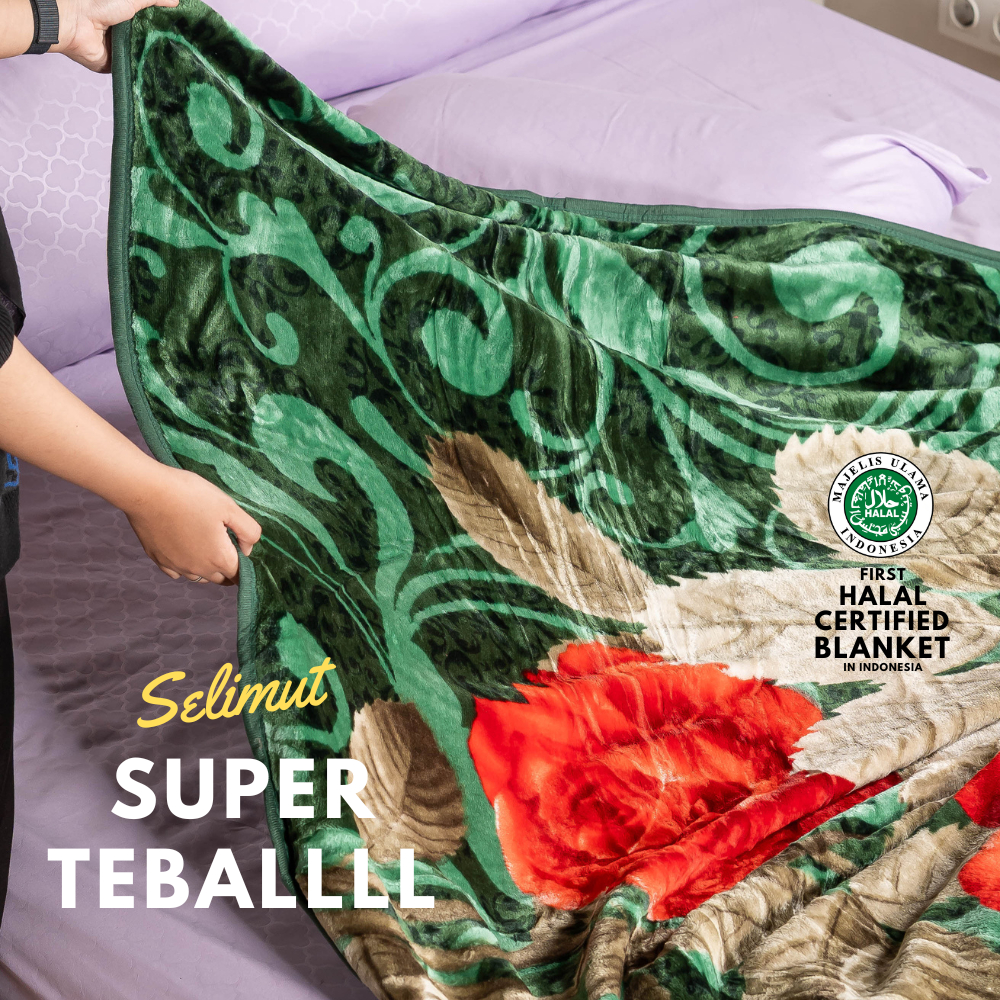 Rosanna - Selimut Jumbo 200x220 Motif Panel  Bulu Halus dan Tebal