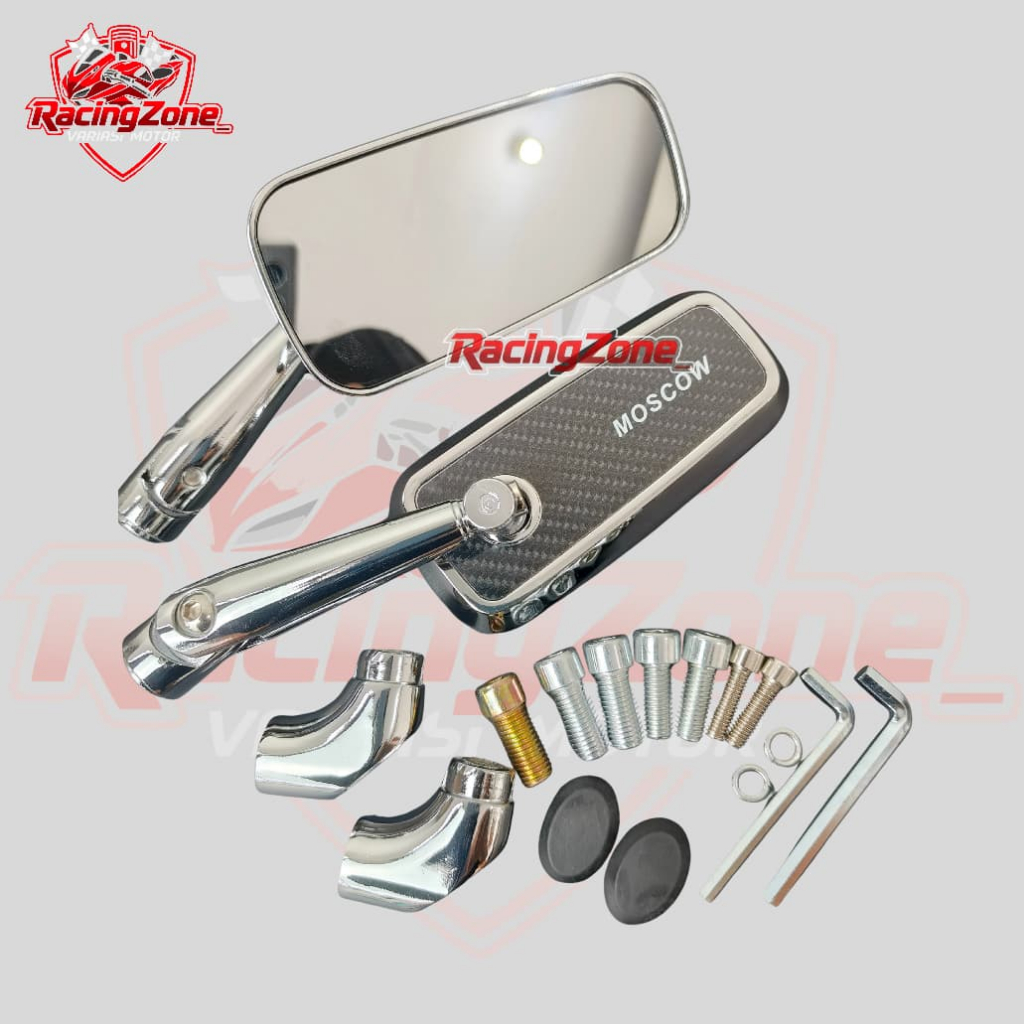 Spion CNC Model Persegi Moscow Universal Lipat Kaca Bening