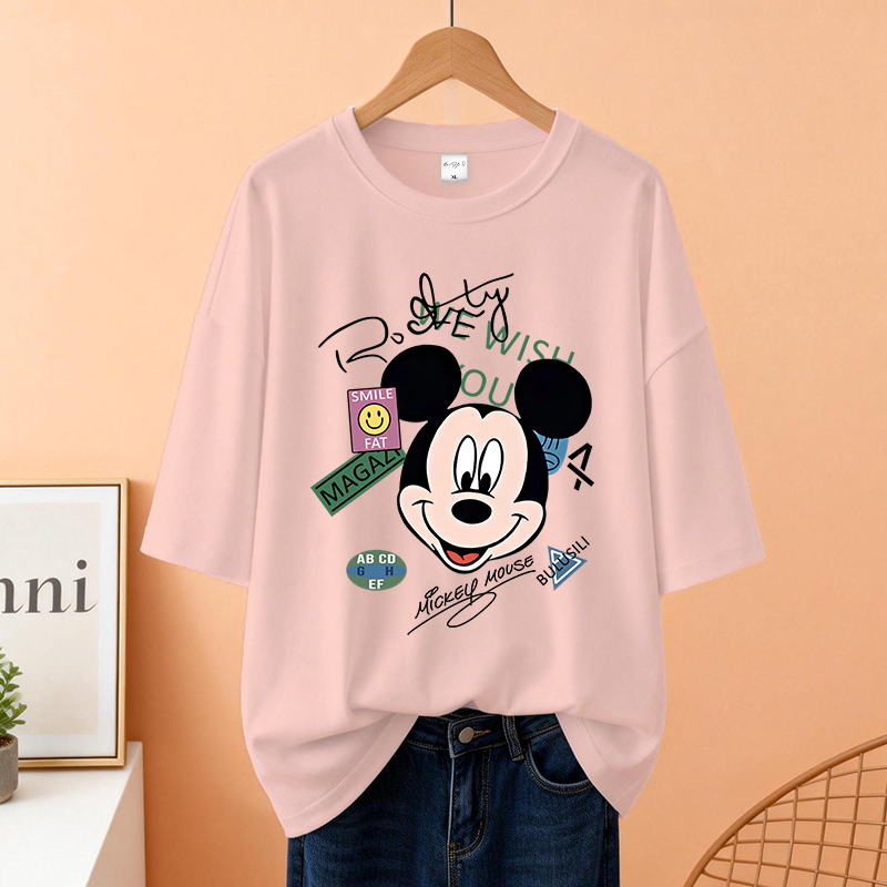 Kaos Oversize Unisex Motif Miki Mouse | T Shirt Lengan Pendek Korean Style 100% Cotton