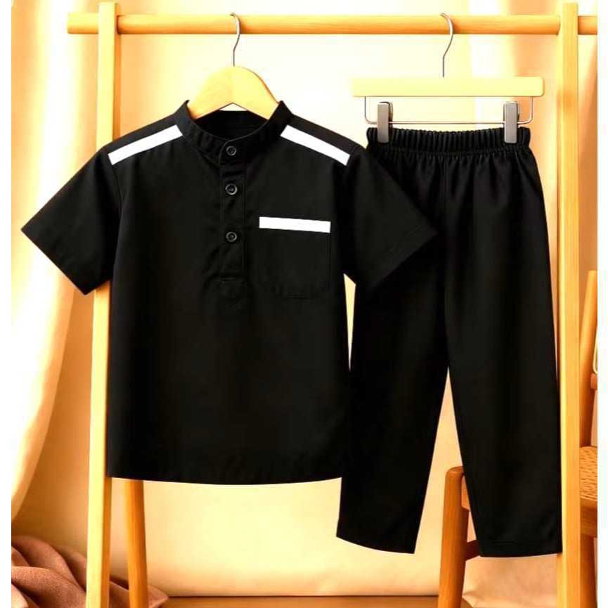 Baju Koko Anak Al Fatih Katun Madinah Setelan