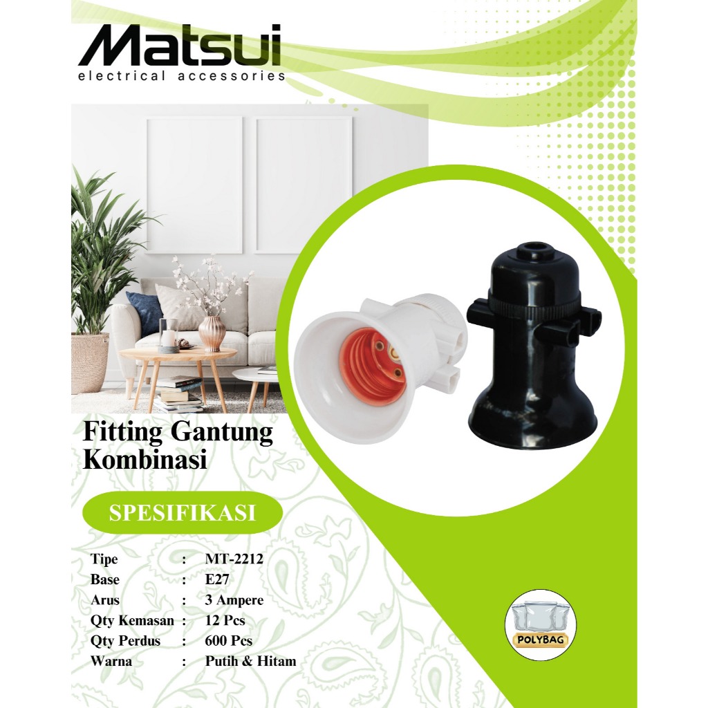 Fitting Kombinasi Putih Murah Fitting Gantung Kombinasi Matsui