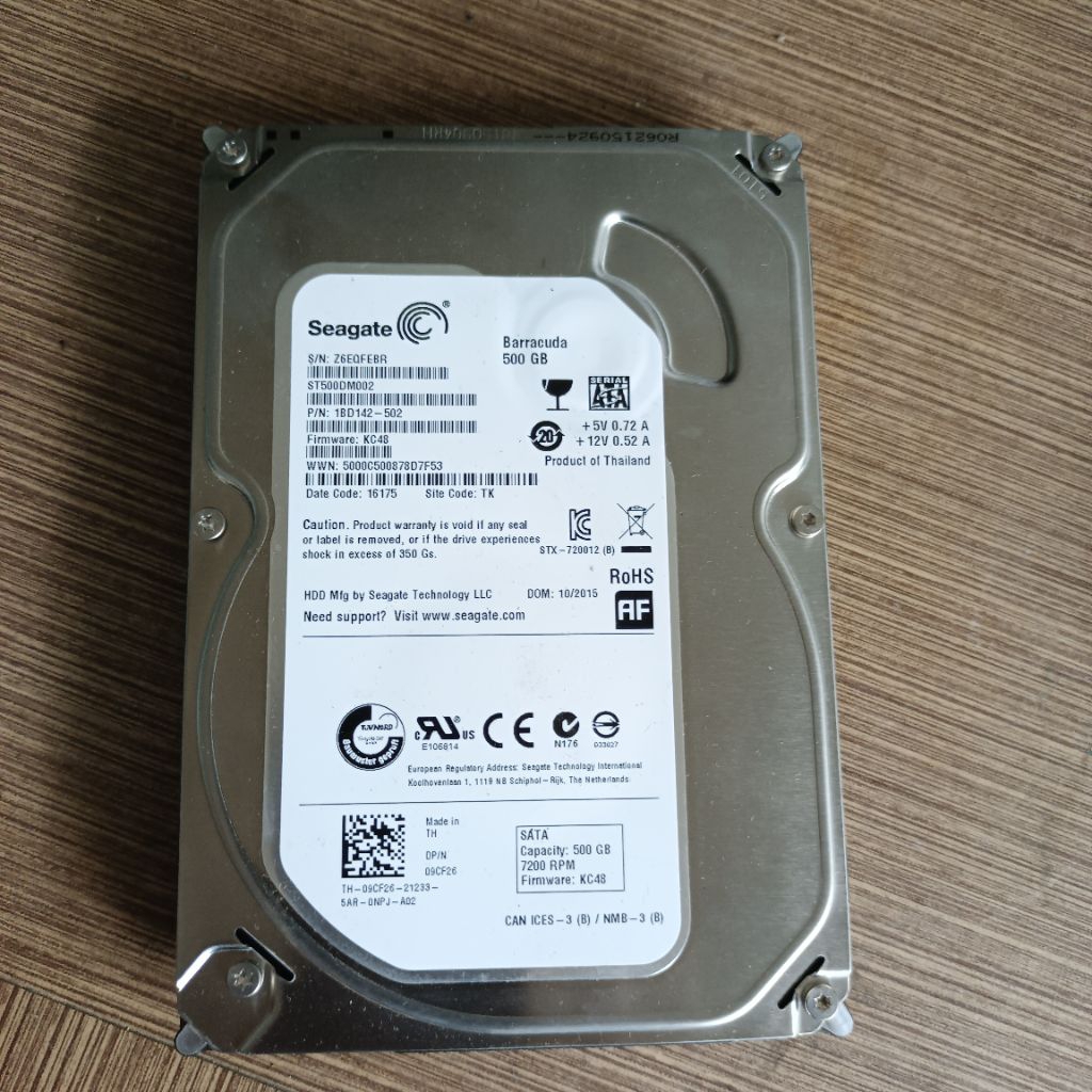 Hardisk Komputer SATA Seagate 500GB BEKAS Normal