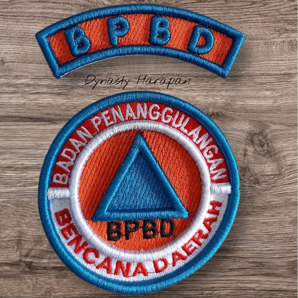 Logo/bet BPBD bordir timbul 3D bebas Request warna dll