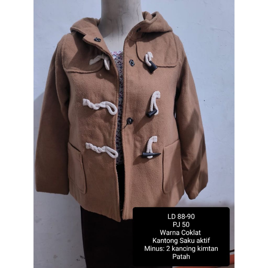 (READY) Coat Wool Kancing Kimtan Wanita Musim dingin/winter