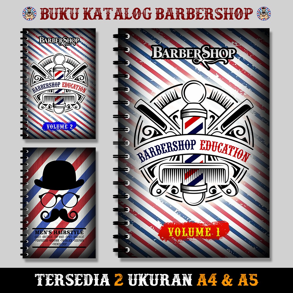 Buku Katalog Barbershop Edisi Lengkap Premium Pangkas Rambut Pria