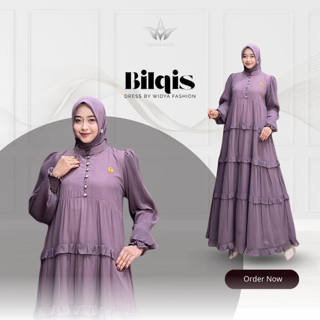 Gamis Terbaru - Gamis Set Hijab - Bilqis Dress Ceruty Babydoll Premium By Widya Fashion.ID