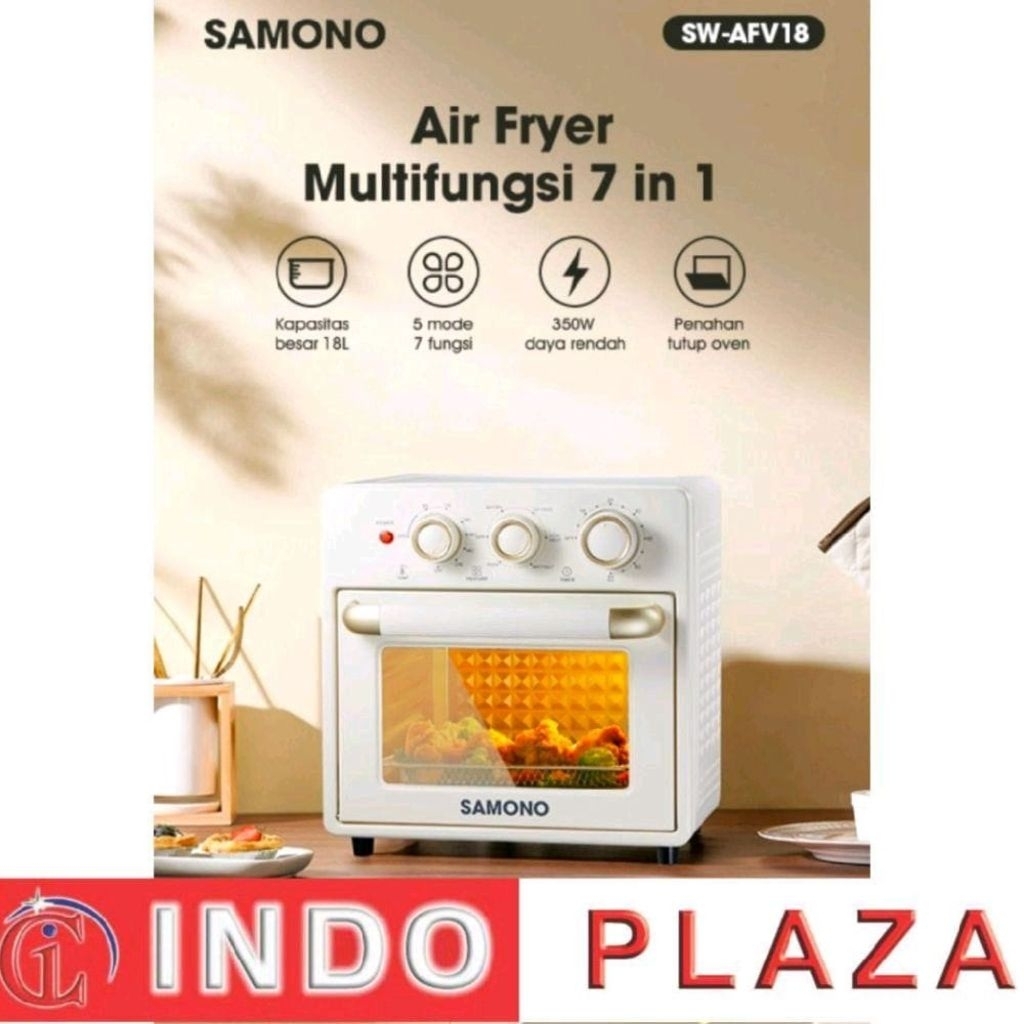 SAMONO SW-AFV18 AIR FRYER OVEN 350W LOW WATT 18L BIG CAPACITY