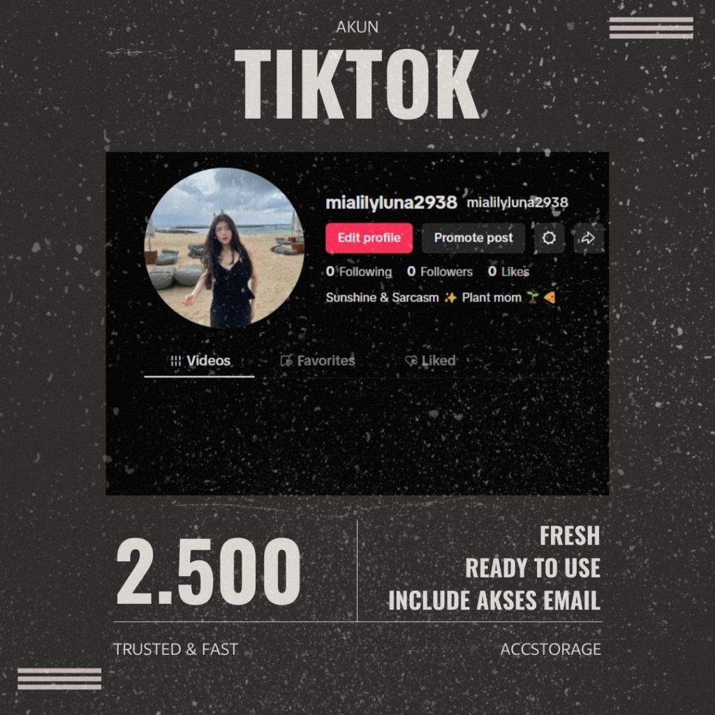 Akun TikTok Fresh  | Tiktok Baru | Fresh | No Shadowban | Siap Pakai
