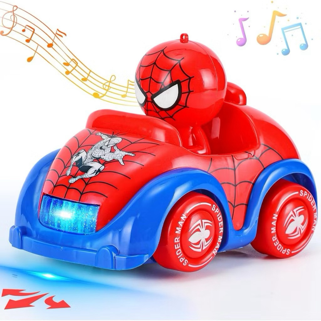 BO-46 Mainan Mobil Speed Car Karakter Superhero Menyala dengan Musik Mainan Robot Superhero