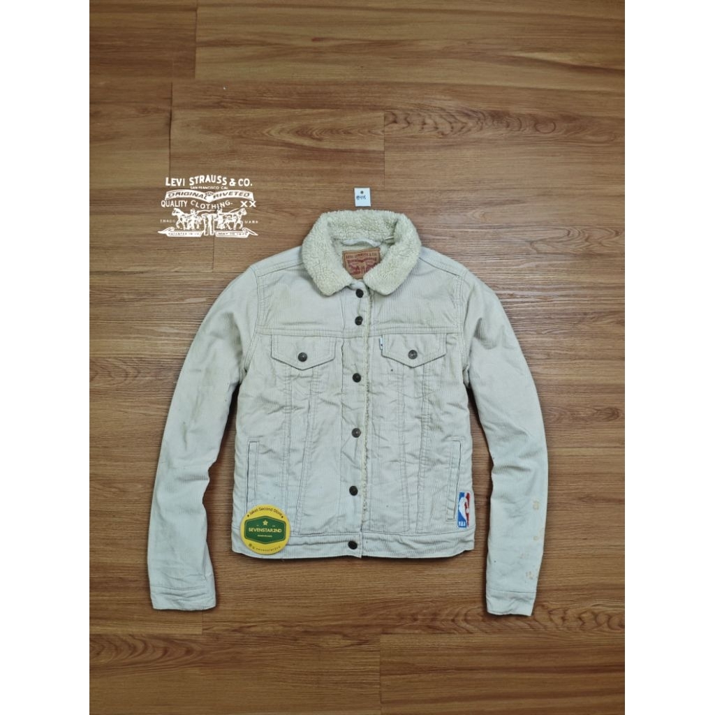 vintage lvis trucker corduroy sherpa jacket