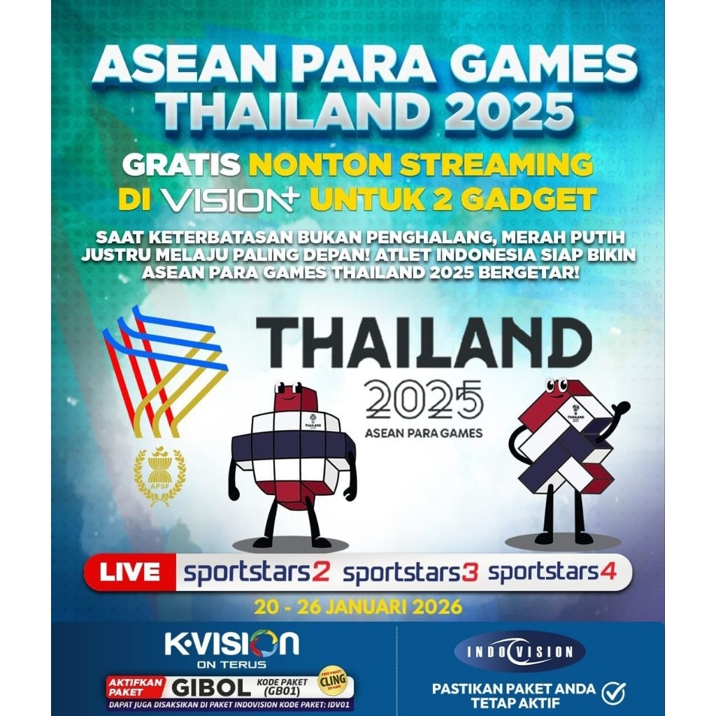 Voucher Paket K-Vision Asean Para Games Kvision