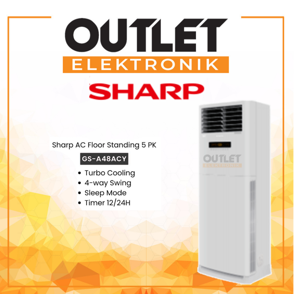 Sharp AC Standing Floor 5 PK GS-A48ACY / 5PK GS A48ACY AC Standing Turbo Cool Series
