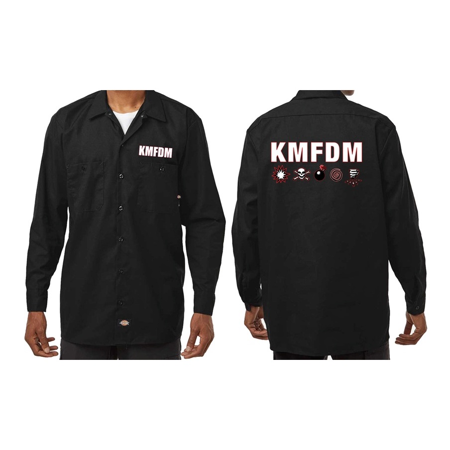 KMFDM SYMBOLS WORK SHIRT TAG DICKIES