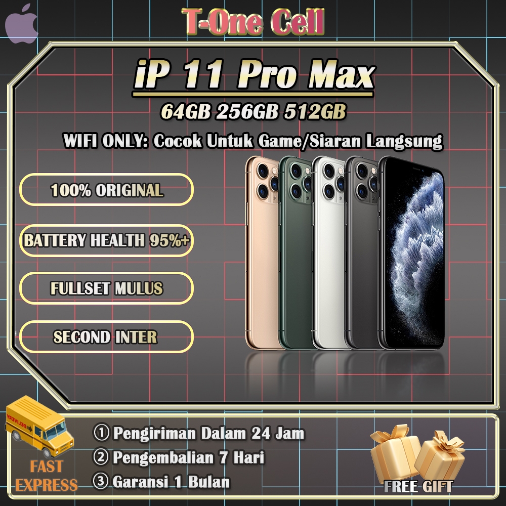 iPhone 11 ProMax SECOND BEKAS 100% ORI 64/256/512GB INTER, Good Condisi Like New, Harga Terjangkau