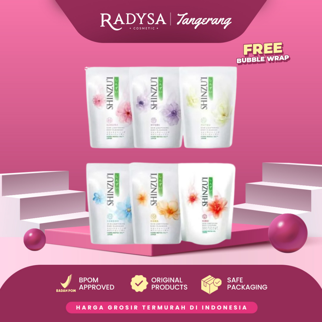 RADYSA TGR - SHINZUI Sabun Cair Refil 180ml 380ml 900ml / Sabun Mandi Botol Pump 225ml 480ml / Body 