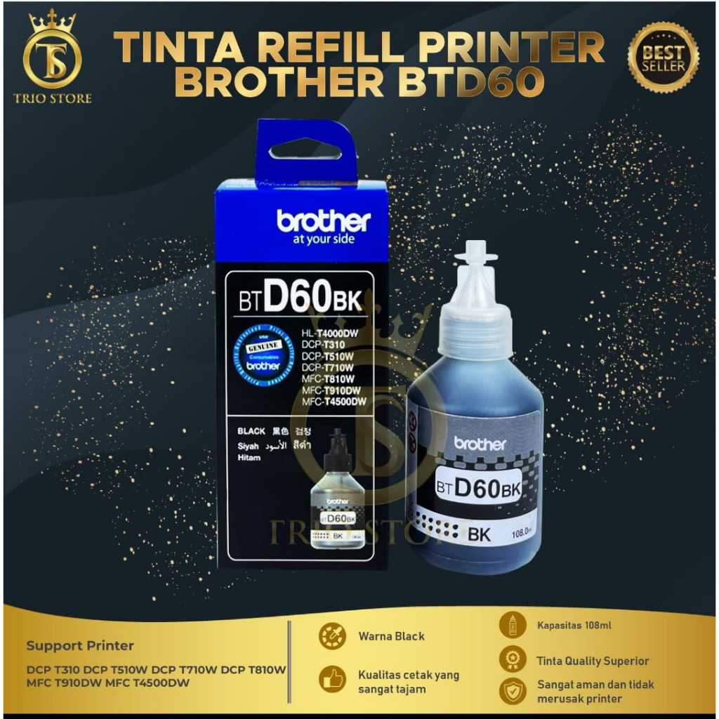 Tinta Printer Brother BT-D60BK Untuk Printer DCP-T310 T420W T720DW T510W T910DW