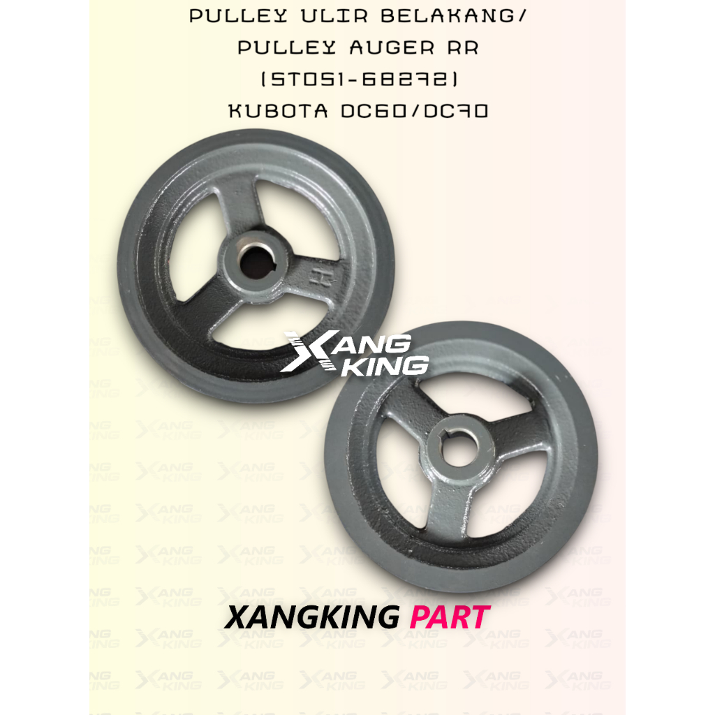 PULLEY ULIR BELAKANG/PULLEY AUGER RR  (5T051-68272)  KUBOTA DC60/DC70