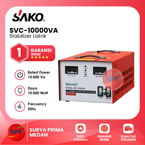 Stabilizer Listrik SAKO SVC 10000 VA Garansi Resmi Medan
