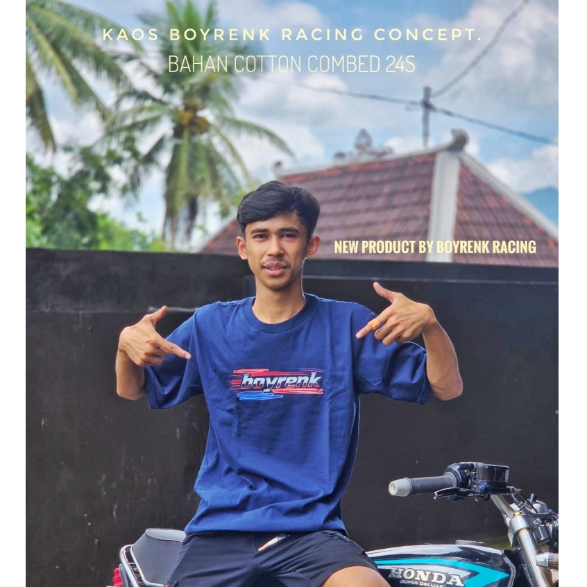 KAOS BAJU BOYRENK RACING CONCEPT BRC BAHAN COTTON COMBED 24S BAHAN HALUS  - MERCHANDISE BOYRENK RACI