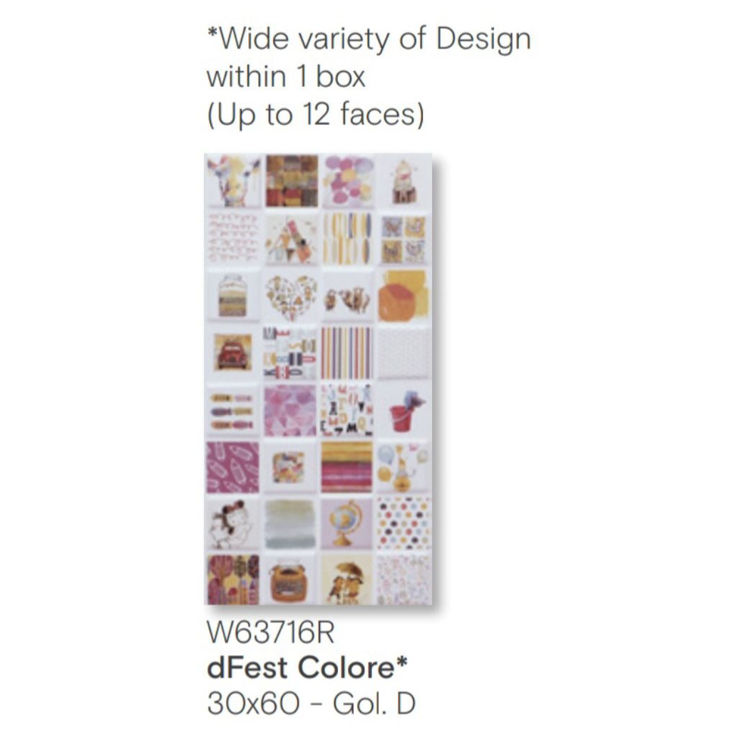 Keramik Roman Glossy dFest Colore Ukuran 30×60cm