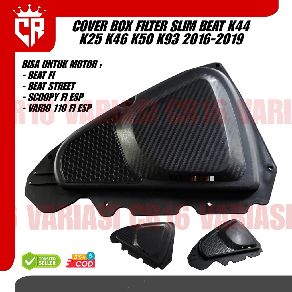 COVER TUTUP BOX FILTER SLIM BEAT K44 BEAT FI ESP POP STREET SCOOPY FI ESP VARIO 110 FI ESP TUTUP BOX
