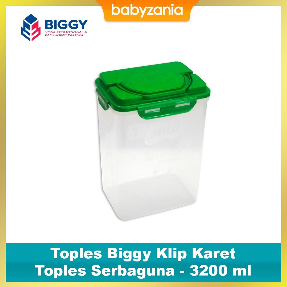 Toples Milo Klip Karet Toples Serbaguna - 3200 ml