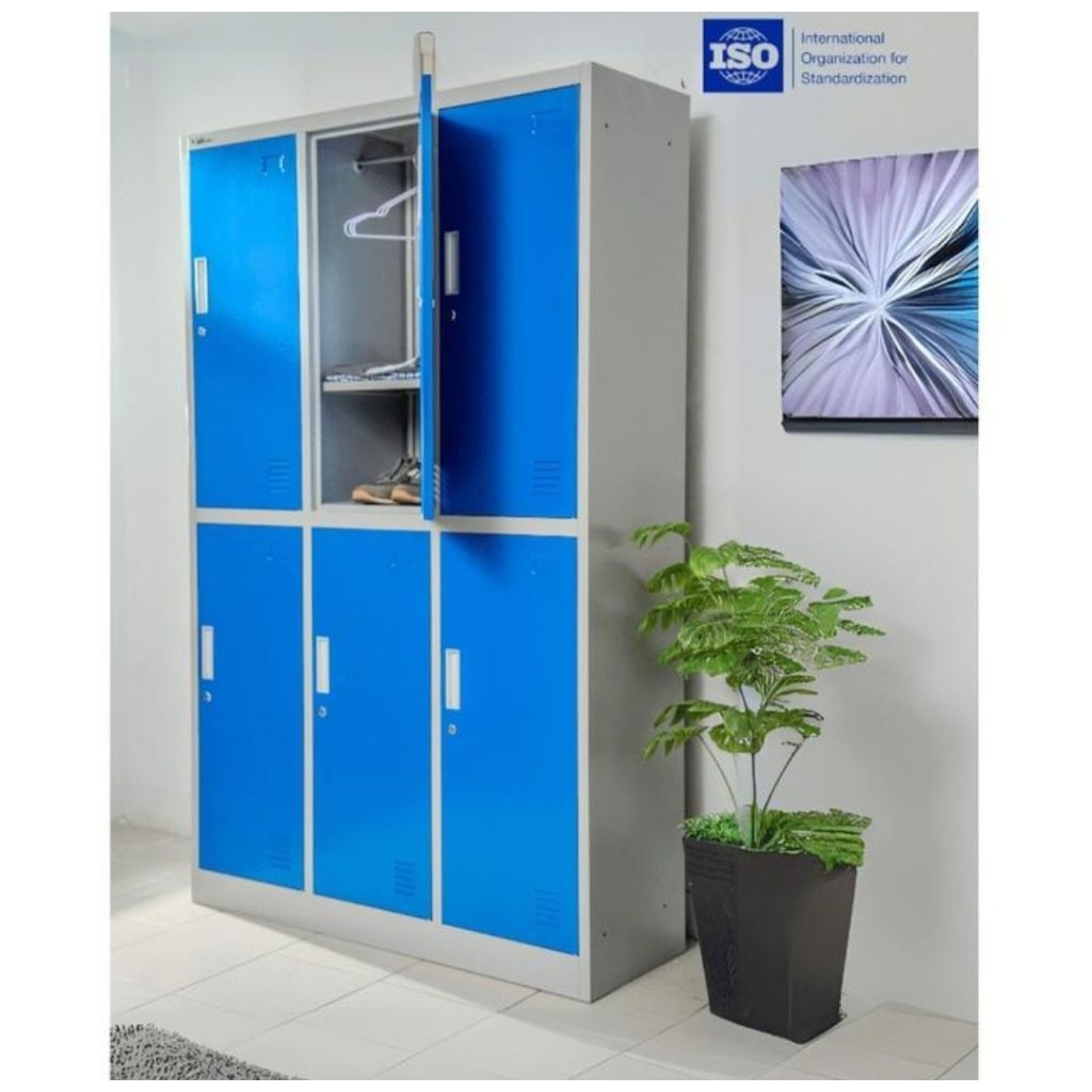 Loker Besi 6 pintu VG 506 Loker penyimpanan plat besi loker Helm LOCKER VG 406 VIP
