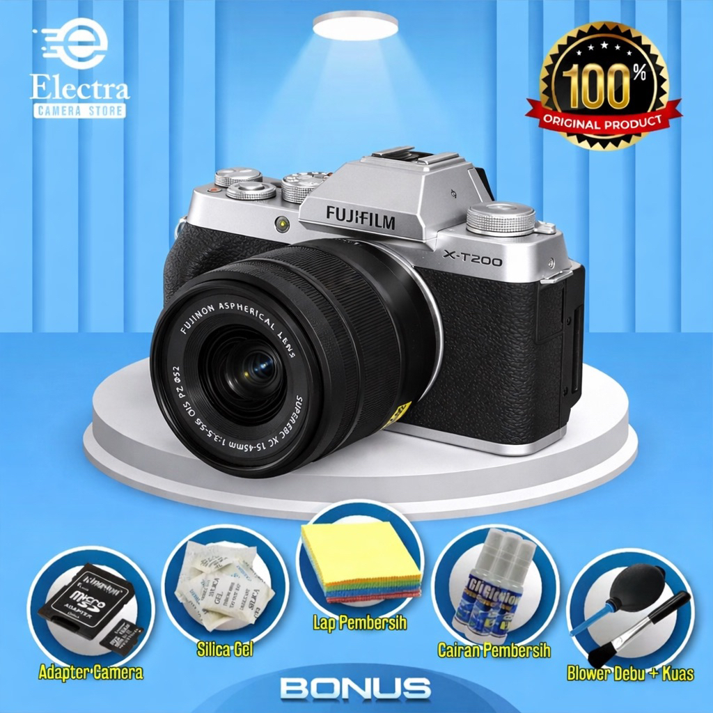 FUJIFILM XT200 KIT MULUS LIKENEW BAGUS FUJI XT200 BODYONLY MURAH