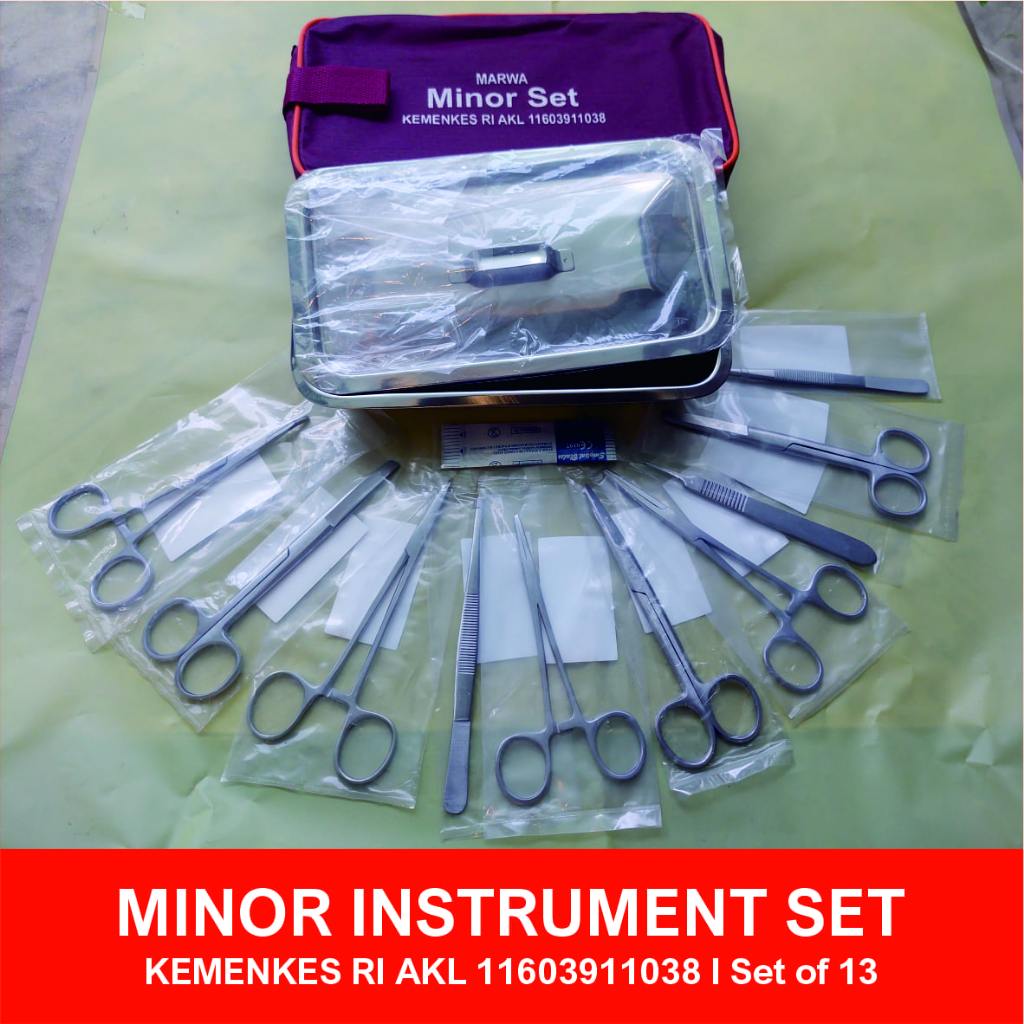 Paket Minor Set Marwa Alat Praktek Bedah Minor Marwa - Suture Pad - Hecting Set - Set Bedah