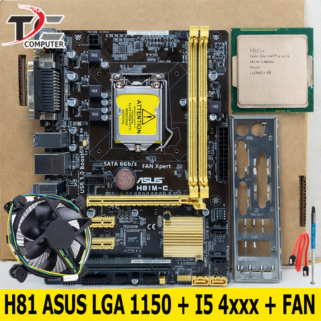 PAKET MAINBOARD INTEL LGA 1150 H81 Plus Processor intel core i5 4150