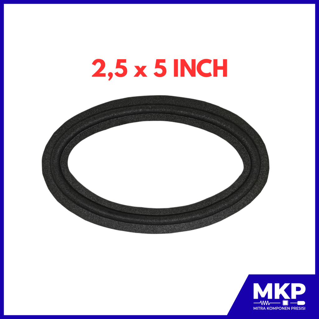 KARET WOOFER SPEAKER 2,5 X 5 INCH OVAL SPON PINGGIRAN