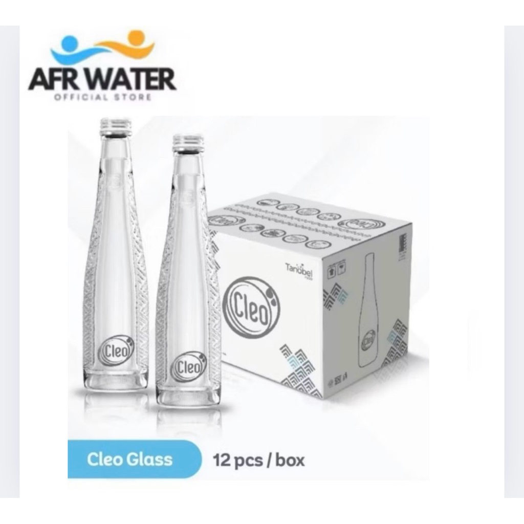 Air Mineral Cleo Kaca 330ml - 12 Botol/Karton