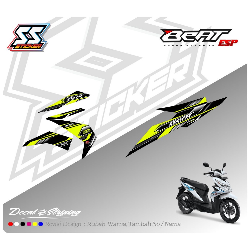 Striping Stiker Motor Beat Esp Custom Design 43