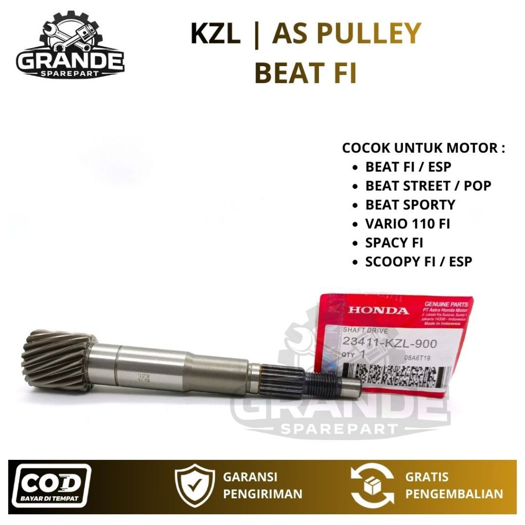 KZL AS PULLY BEAT POP / AS PULLEY BEAT ESP / AS PULLI BEAT POP MOTOR HONDA BEAT FI / AS PULLEY / AS 