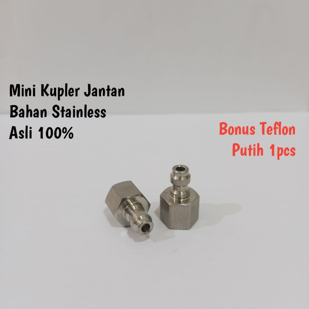 Mini Kupler Jantan Drat Dalam, Kupler Jantan Stainless, Kupler jantan Stainless Drat M10X1, Mikro Ku