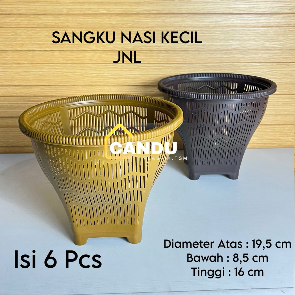 [6 Pcs] WAKUL PLASTIK “KECIL” JET JNL / Wakul Perasmanan / Wakul Hajatan/ Bakul Nasi / Boboko Plasti