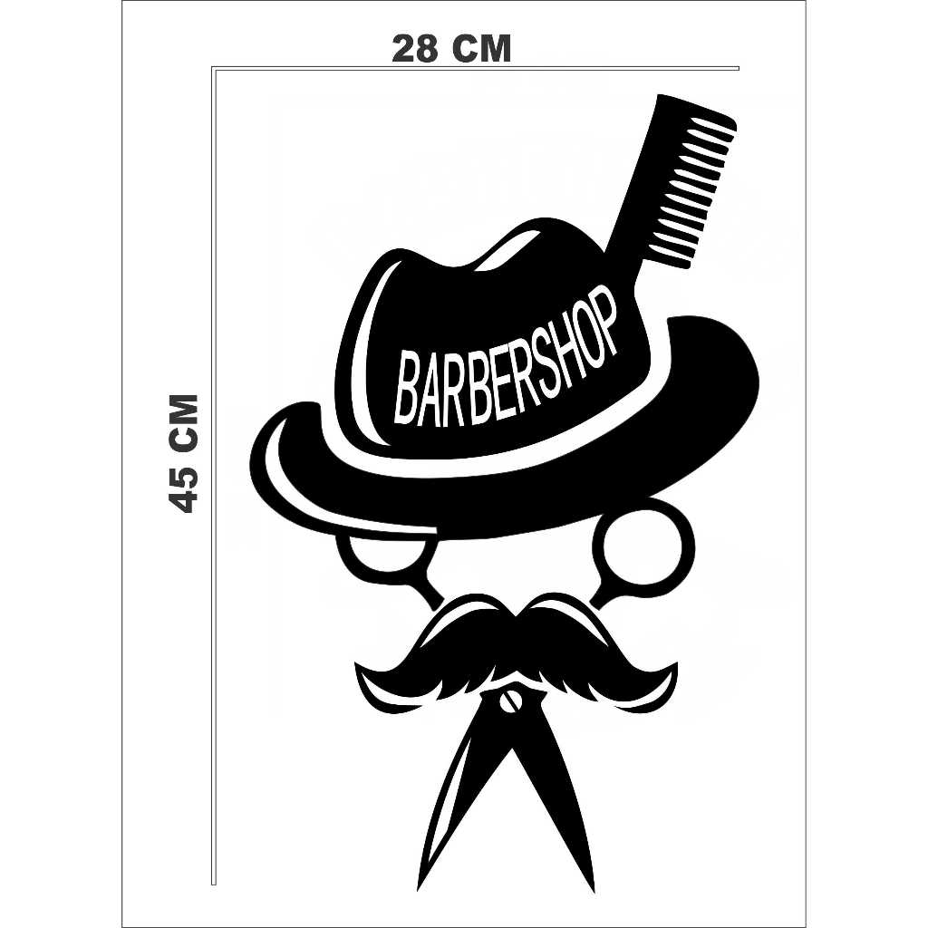 stiker cutting barbershop / stiker kaca salon rambut