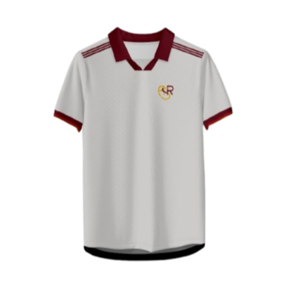 Jersey AS Roma Edition - Kaos Polo Putih Aksen Maroon Emas Giallorossi BENGHAR.ID-164