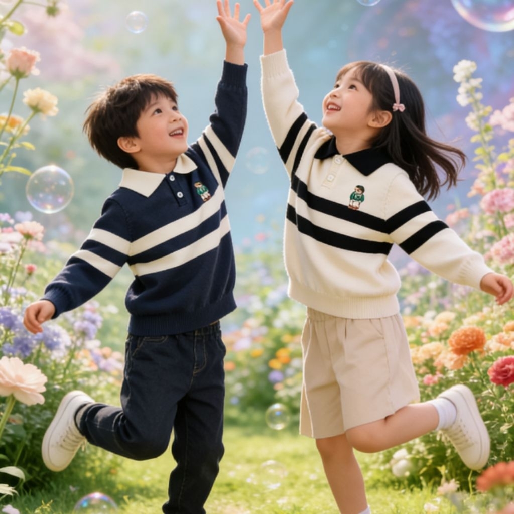 CSW542 Sweater Rajut Anak Laki-laki /Baju Lengan Panjang Rajut /Baju Anak