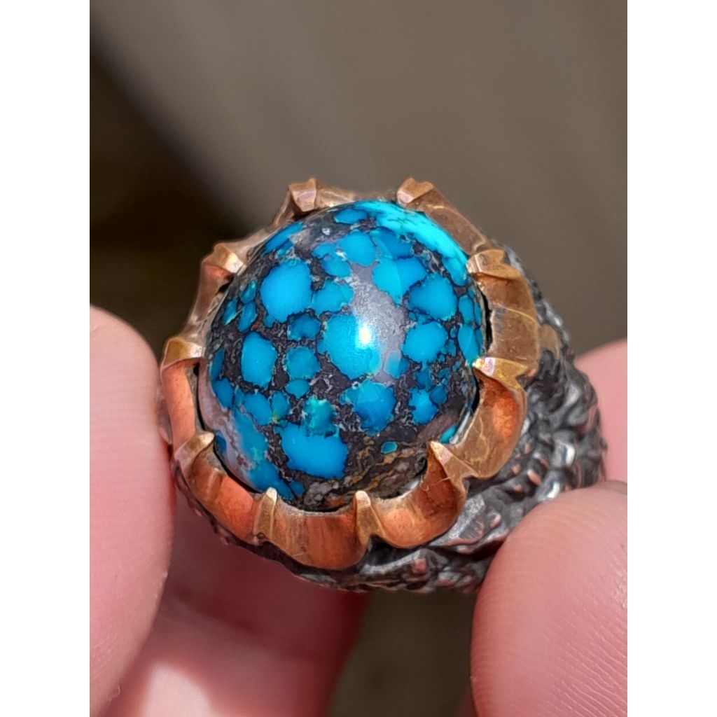 BATU CINCIN AKIK PIRUS BIRU FOSPOR