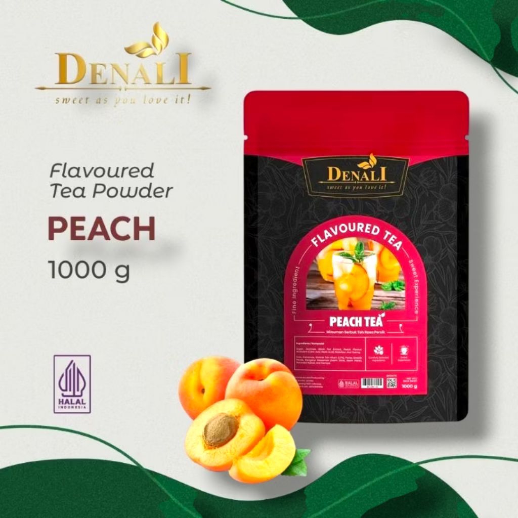 Denali peach tea powder 1 kg - bubuk minuman - peach tea