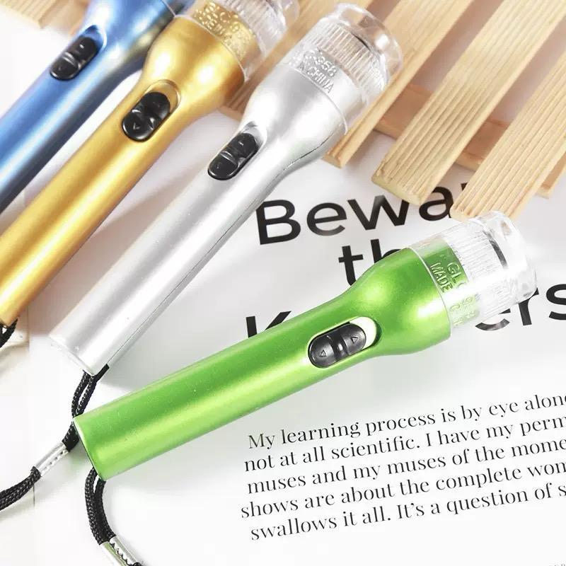 SENTER  LED 12CM / SENTER METALIK SUPER TERANG FREE BATERAI