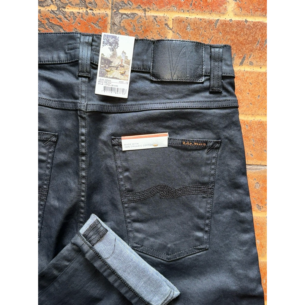 Nudie Jeans Lean dean Black Coated W33 L32