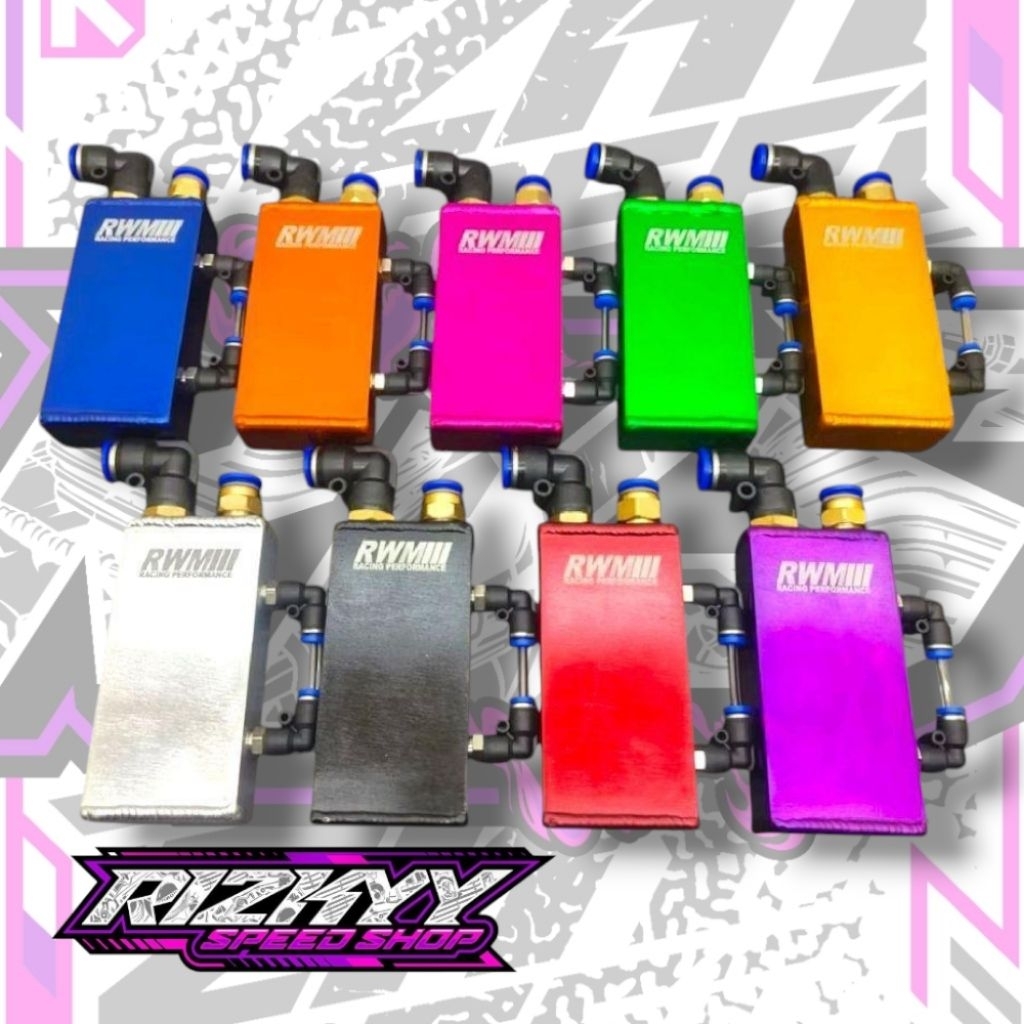 Tabung Air Radiator Kotak Slim Universal Tabung Resevoil Cadangan Air Radiator cnc