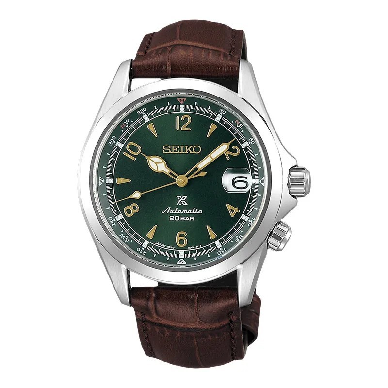 SEIKO Prospex SPB121J1 Jam Tangan Pria Green Dial Kulit Brown Automatic