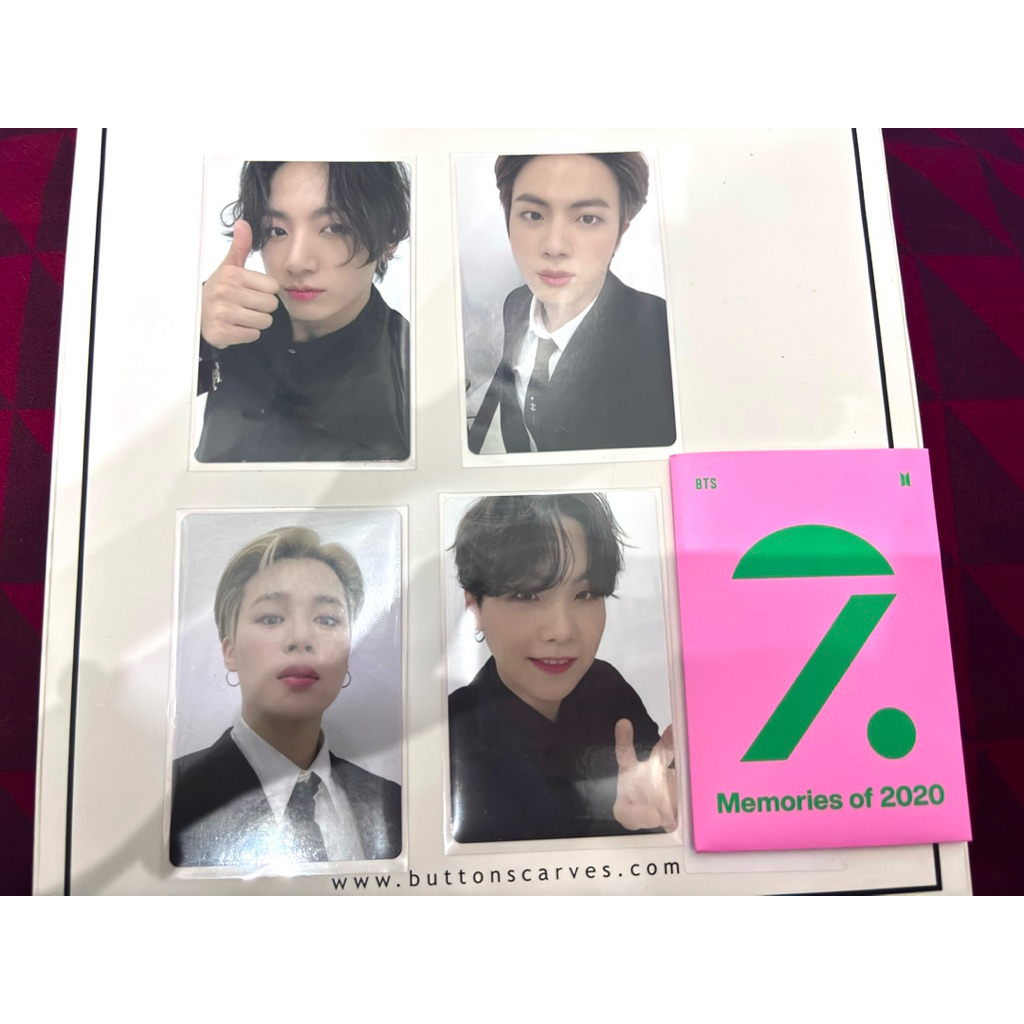 WTS Photocard  Memo 2020 BTS Official (jk, jin, jimin, suga)