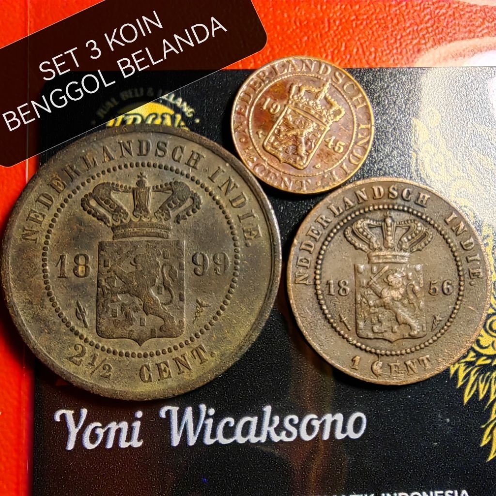 set 3 keping koin benggol ory asli zaman belanda